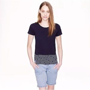 {J Crew} Vintage Block Print Silk Blouse